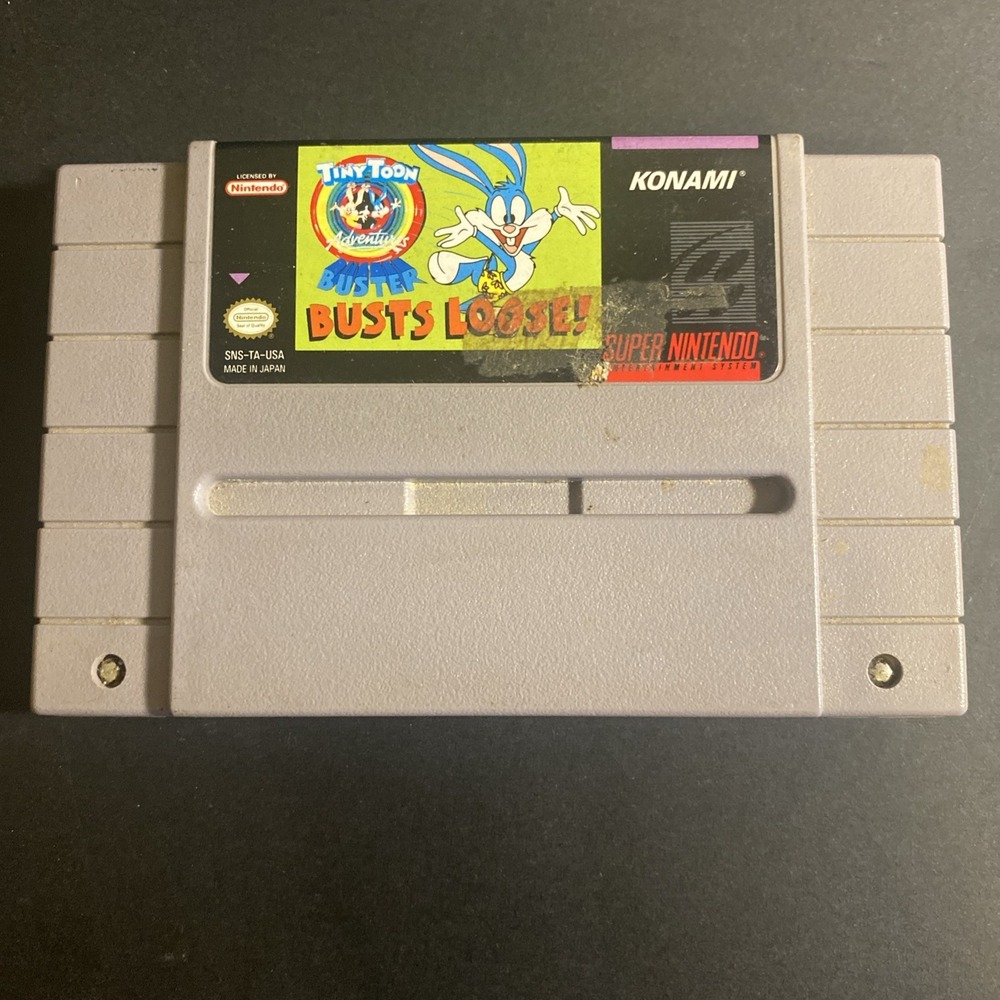 Tiny Toon Adventures Buster Busts Loose SNES Super Nintendo Cart Tested